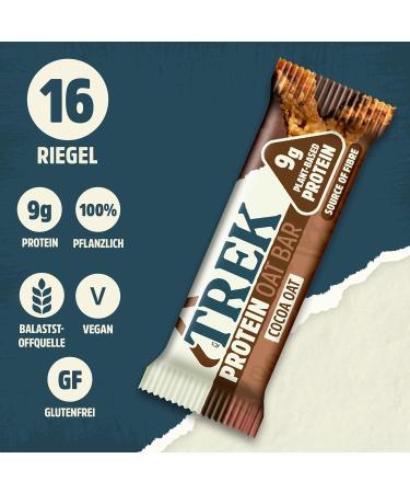 TREK Protein Oat Bars - Plant-Based Gluten-Free & Vegan | 16 x 50g Mixbox | Perfect Snack for Health Boost - Buy Online on GoSupps.com