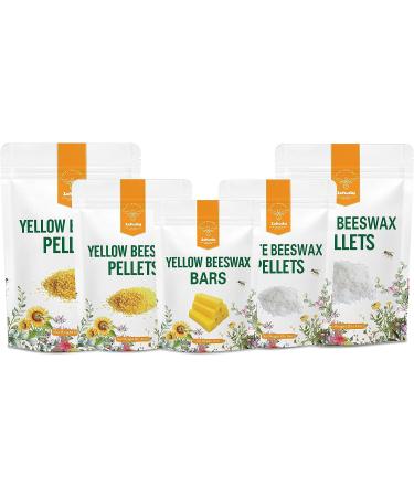 Lehody Natural White Beeswax Pellets 1lb - Cosmetic Grade, Triple Filtered for Skincare, Hand Cream, Lotion, Lip Balms, & Candle Making - Buy Online on GoSupps.com