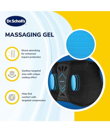 Dr. Scholl's Adjustable Compression Back Support Massaging Gel Breathable Fabric Shock-Absorbing Brace (Size L/XL) for Ultimate Comfort - Buy Online on GoSupps.com