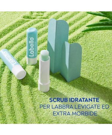  Labello Labello Moisturizing Scrub with Organic Aloe Vera Lip Butter and Exfoliating Particles Enriched with Vitamins and Mineral Oils Microplastic-Free - 2 Sticks - Buy Online on GoSupps.com