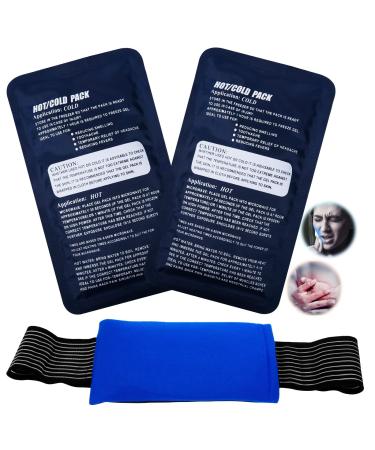 Hot & Cold Gel Ice Packs(3 Piece Set) Reusable Ice Packs for Injuries Joint Pain Muscle Pain Ice Packs for Injuries Reusable with Adjustable Straps Treat Arms Shoulders Knees Legs Back etc.