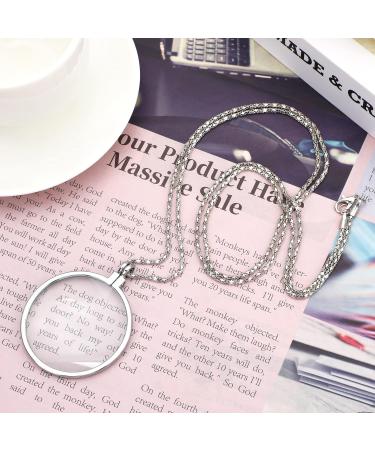 Greoer 5X Gold Monocle Magnifying Glass Pendant Monocle Eyeglass Old Man Costume Gentleman Costume for Reading Fancy Dress Party Role Play Sliver - Buy Online on GoSupps.com