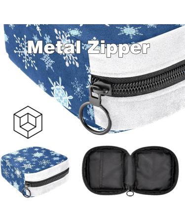 Snowflake Sanitary Napkin Storage Bag - Period Tampon Makeup Pad Pouch Color4475 - Buy Online on GoSupps.com