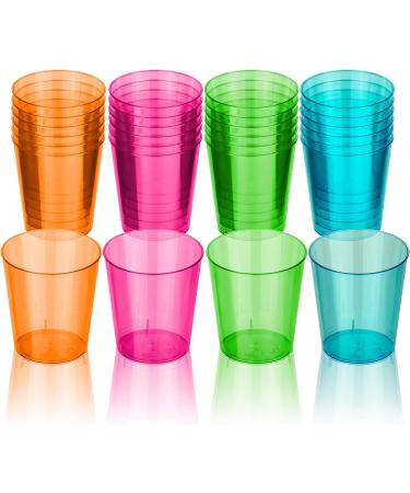 DecorRack 2 Oz Neon Shot Glasses - 24 Pack of Disposable Mini Party Cups - Buy Online on GoSupps.com
