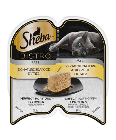 SHEBA Bistro Perfect PORTIONS Cat Food Wet Adult Pat Signature Seafood Entr e 75g Tray (24 Pack) Pat Signature Seafood Entr e 75 g (Pack of 24)