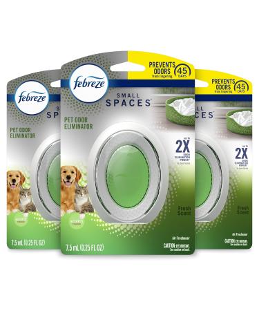 Febreze Small Spaces Pet Air Freshener, Fresh Scent, Odor Eliminator for Strong Odor (3 Count) 3 Count (Pack of 1) - Buy Online on GoSupps.com