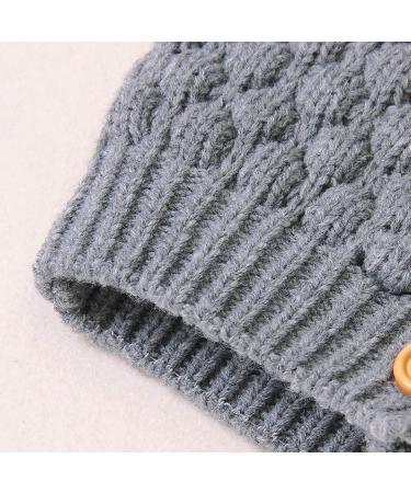 Puseky Baby Knit Sweater Hooded Ears Cardigan Coat 6-12 Months Grey - Buy Online on GoSupps.com