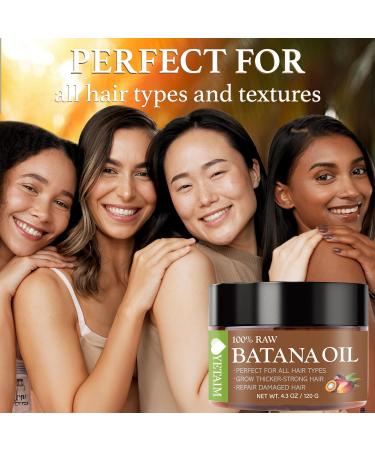 YETAIM Batana Oil for Hair Growth - 100% Natural Dr. Sebi Batana Oil from Honduras | Prevent Hair Loss & Restore Dry Hair - 4.3 oz - Buy Online on GoSupps.com