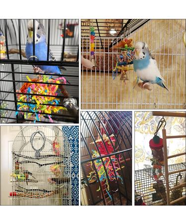YUEPET Bird Shredder Toys 4 Pack - Small Parrot Chewing & Foraging Toys for Parakeets, Lovebirds, Cockatiels - Hanging Parrot Cage Toy - Buy Online on GoSupps.com