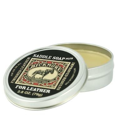 Bickmore Saddle Soap Plus - 2.8oz - Leather Cleaner & Conditioner with Lanolin - Restorer, Moisturizer, and Protector 2.8 oz