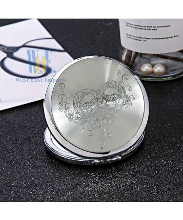 WE 12 Pcs Masquerade Mask Compact Mirrors Come with Purple Gift Bags - Quinceanera/Sweet 16 Purple (Sliver) - Buy Online on GoSupps.com