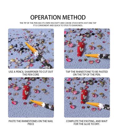 Strass Picker Tool & Wax Pencil for Rhinestones | DIY Gemstone Recording & Nail Dotting | Essential Manicure & Craft Accessories - Buy Online on GoSupps.com