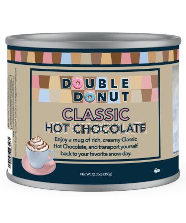 Double Donut Classic Bulk Hot Chocolate Mix Rich Hot Cocoa 340 2 g Canister Hot Chocolate Powder Chocolat chaud classique 12 g (Lot de 1)