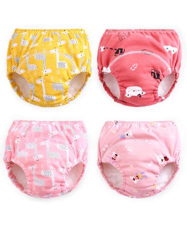 Potty Training Pants Girls 2T,3T,4T,Toddler Training Underwear for Baby Girls 4 Pack Red 2T