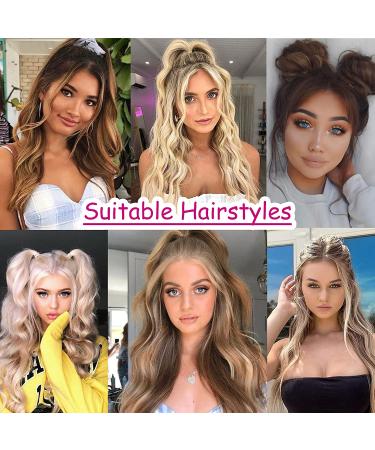 REECHO Long Wavy Curly Clip-In Bangs Set - Golden Blonde with Highlights - Buy Online on GoSupps.com