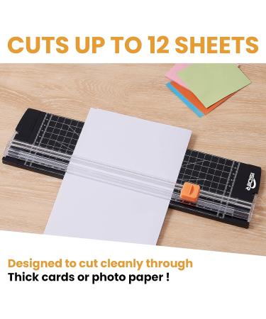 ISDIR A4 Paper Cutter Slicer  12 Inch Paper Trimmer Scrapbooking Tool Supplies with Security Safeguard and Side Ruler  Portable Paper Slicer for Craft Paper  Label  Photo  Cardstock (Black) - Buy Online on GoSupps.com