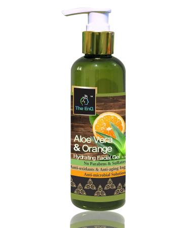 Orange & Aloe Vera Hydrating Facial Gel 200ml - Paraben Free Moisturizer & Anti-Acne Gel for Refreshing Skin Hydration - Buy Online on GoSupps.com