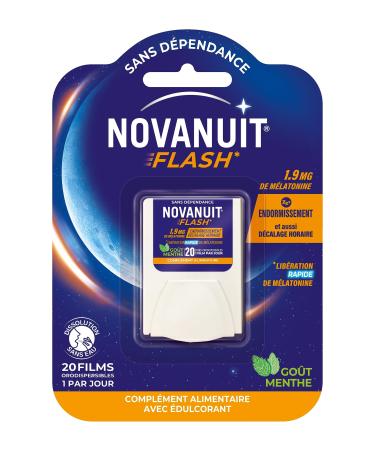 NOVANUIT FLASH Dietary supplement Sleep 1.9mg melatonin 20 films Sleep Time difference