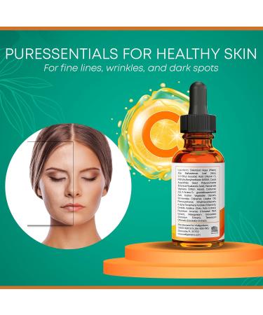 100% Pure Vitamin C Serum for Face - Anti Aging Face Serum - Vitamin C Face Serum Vitamin E Hyaluronic Acid Botanical Blend - Face Serum for Eye Area Dark Spots Fine Lines Wrinkles - 2 FL OZ - Buy Online on GoSupps.com