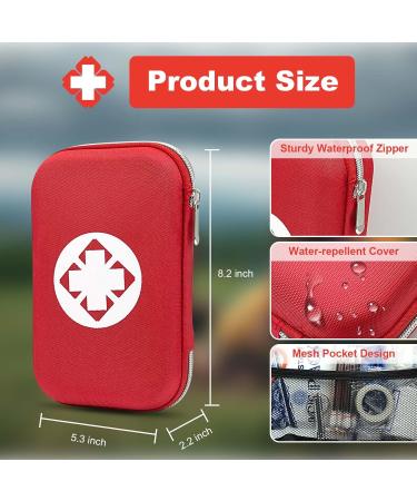 Portable First Aid Kit with 117 Pieces Designed for Family Emergency Care Ideal for Cars Offices Sports Homes Schools Travel Sports Red-2 - Buy Online on GoSupps.com