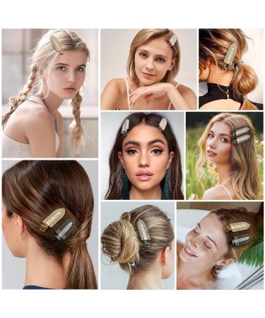 Rhinestone No Crease Hair Clips - 8 Pcs Bling Diamond Metal Pins for Styling Bangs/Waves - Non-Dent Alligator Barrettes for Women and Girls - Buy Online on GoSupps.com