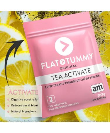 Flat Tummy Tea (2-Week 2-Tea Program) - Detox Tea - Herbal Tea ft. Senna Lemon Balm Green Tea Extract Dandelion Root - Occasional Bloating Relief Women - Buy Online on GoSupps.com