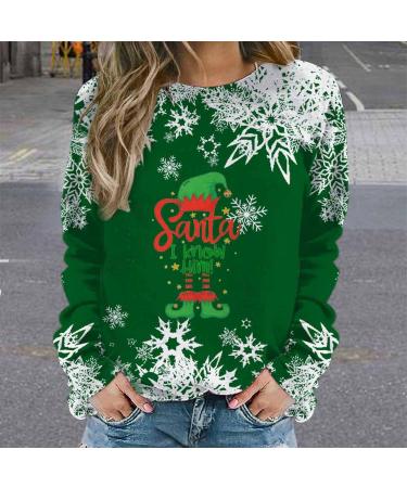 Funny Women's Christmas Sweater - Autumn Winter Long-Sleeved Top V-Neck & Circular Neckline Available in XXL - Buy Online on GoSupps.com