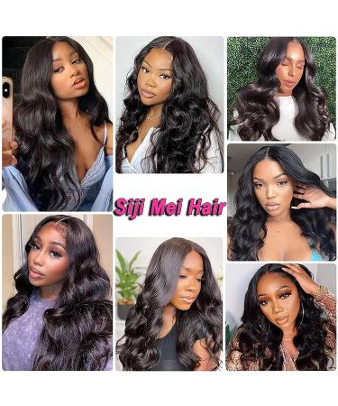 Siji Mei Body Wave 4x4 Lace Closure Wig 16 Inch | Pre Plucked with Baby Hair | 150% Density Brazilian Human Hair for Black Women - Buy Online on GoSupps.com