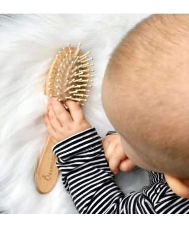 Buy Babyledo Baby Brushes Set - 3 Wooden Brushes for Newborns & Toddlers | Real Goat Hair & Beech Wood | Ideal Gift with Box - Buy Online on GoSupps.com