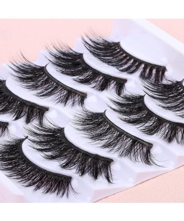 Barbiely False Eyelashes - Fluffy Wispy 3D Faux Mink Lashes - Dramatic Volume & Length - 5 Pairs - Buy Online on GoSupps.com