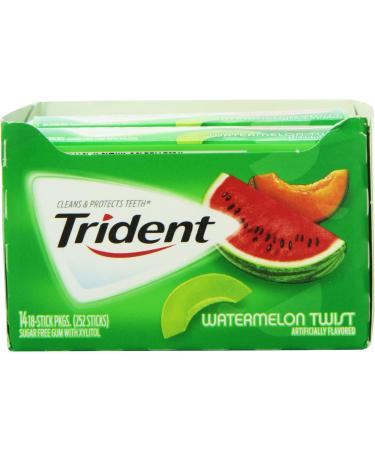 Trident Watermelon Twist Sugar Free Gum 18 Sticks 15 Count 1 lb - Buy Online on GoSupps.com