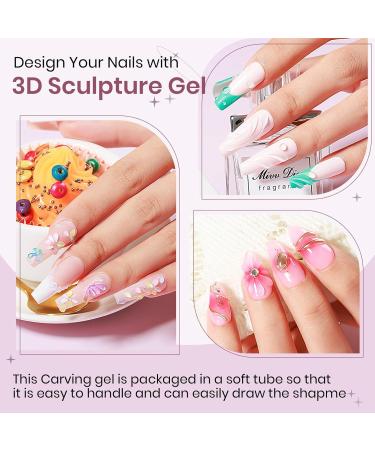 3D Nail Gel Clear Sculpting Gel 30g - No Wipe Molding Gel for Nail Art Charms & Rhinestone Designs - Buy Online on GoSupps.com