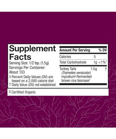 Host Defense Turkey Tail Mushroom Powder - Digestive Health & Immune Response Support Supplement - Mushroom Supplement for Gastrointestinal & Gut Microbiome Support - 7 oz (133 Servings)* 7 Ounce (Pack of 1) - Buy Online on GoSupps.com