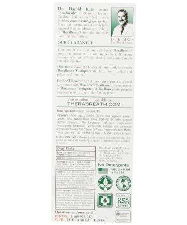 Dr. Katz TheraBreath Oxygenating Toothpaste 4 oz - Fresh Breath & Oral Health - Shop Internationally - Buy Online on GoSupps.com