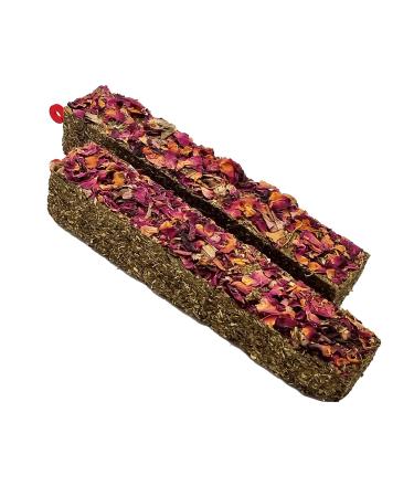 Heu -Heinrich - 250g - Nabbersticks rose flowers - supplementary feed for rodents - grain -free - dusted - without artificial additives - snack & reward