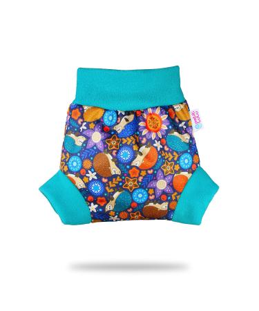 Petit Lulu Overpants (Pull-on Overpants) Size XL (13kg +) for Diapers and Night Diapers (Hedgehog)