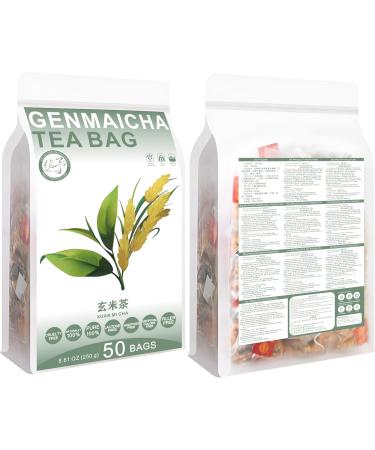 100% Pure Natural Herbal Tea Genmaicha Tea Bag 250g/8.81oz (5g*50bags) th Wang Mi sans additifs sans OGM - Buy Online on GoSupps.com