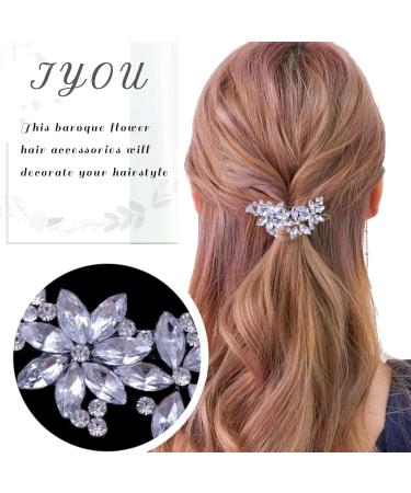 Wedding Hair Accessories Silver Diamante Bridal Hair Clips Sparkly Rhinestone Hair Barrettes Prom Hair Accessories French Hair Jewelry Hair Pieces for Women Bridal Bridesmaid - Buy Online on GoSupps.com