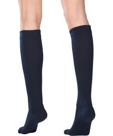 Truform Compression Socks for Women | 10-20 mmHg Knee High Gym Socks - Small (Pack of 2) Navy - Enhance Comfort & Support - Buy Online on GoSupps.com