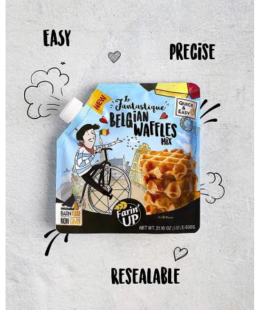 Le Fantastique Belgian Waffle Mix With Sugar Pearl. By FarinâUP  Non-GMO  just add milk & butter - 21.16 oz  Makes 16 Waffles - Buy Online on GoSupps.com