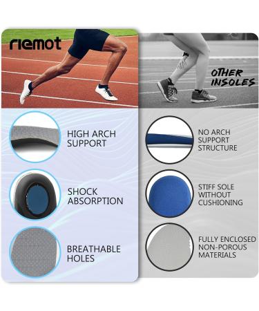 Buy Riemot Plantar Fasciitis Orthotics Insoles for Men - High Arch Support & Breathable Design for Flat Feet Pain Relief - Perfect for Work Boots & Heavy Duty Shoes - Grey US 9 / EU 42 - Buy Online on GoSupps.com