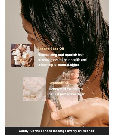 TOUN28 Baobab & Camellia Seed Oil Solid Shampoo Bar | Vegan Deep Moisturizing Hair Treatment | No Chemicals Zero Plastic | Hydrates & Strengthens Dry & Damaged Hair - 3.5oz - Buy Online on GoSupps.com