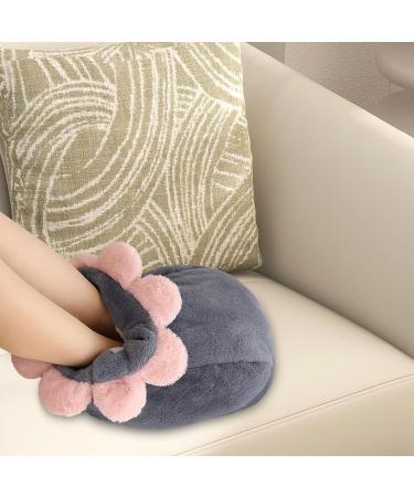 Durable Plush Foot Warmer Boots for Winter | Soft & Cozy Gray Foot Warmers for Travel Apartments and Dorms - Buy Online on GoSupps.com
