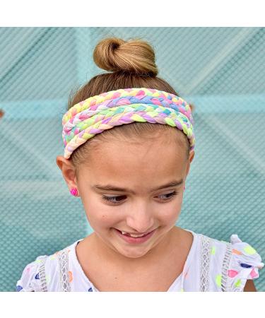 FROG SAC 4 Tie Dye Braided Headbands for Girls - Rainbow Hair Accessories for Kids - Adjustable and Stretchy Elastic Girl Head Bands - Cute Fashion Hairbands - Perfect Birthday Party Favors and Stocking Stuffers - Buy Online on GoSupps.com