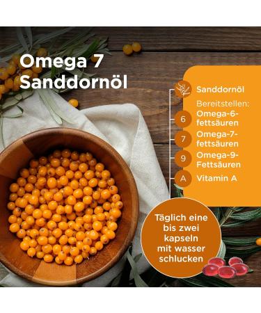 HealthSpan Omega 7 Sanddorn Oil 500 mg High Omega-7 & Omega-9 | Vitamin A & Carotenoids | Vegan | 60 Capsules for Women's Health - Buy Online on GoSupps.com