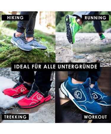 Giesswein Sportschuh Wool Cross X Men - Non-Slip Merino Wool Outdoor Shoes Breathable Trekking Footwear with Micro-Grip Sole - Size 44 EU Flame Red - Buy Online on GoSupps.com