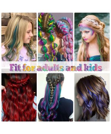 12 Piece Colored Hair Extensions - 21 Inch Clip-In Highlights for Kids & Women | Smooth Long Strands in Red & Vibrant Shades - Buy Online on GoSupps.com