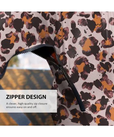 Harrison Howard Soft Fleece Stretchy Horse Head Hood with Zipper - Comfortable All-Covered Design in Classic Leopard M - Buy Online on GoSupps.com