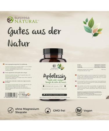 High-Dose Apple Cider Vinegar Capsules | 1000mg Daily | Vegan | 180 Capsules - 3 Months Supply | Lab Tested - Buy Online on GoSupps.com