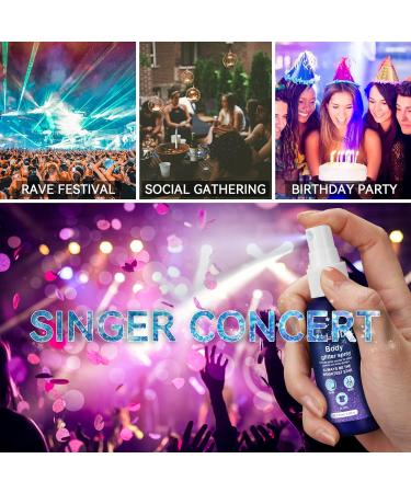 Shop Long-Lasting Body & Face Glitter Spray - 60ml Shimmer Makeup for Festivals & Parties - Buy Online on GoSupps.com